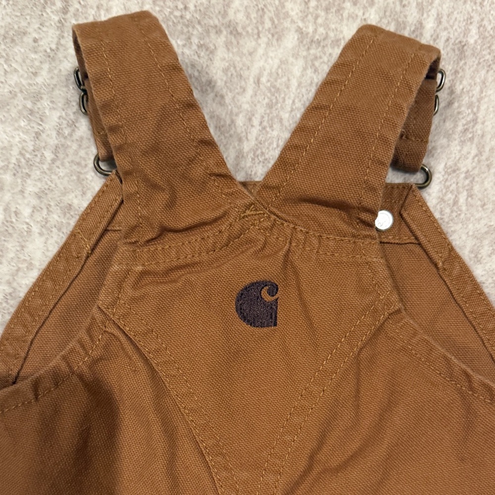 Carhartt Kids Overalls in Classic Brown - Picture 6 of 7